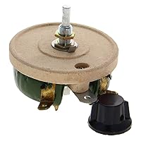 Vista 13 de Heyiarbeit 2 Ohm 25W Potenciómetro de alambre enrollado de cerámica lineal Resistencia de reóstato variable con perilla para atenuadores de luz
