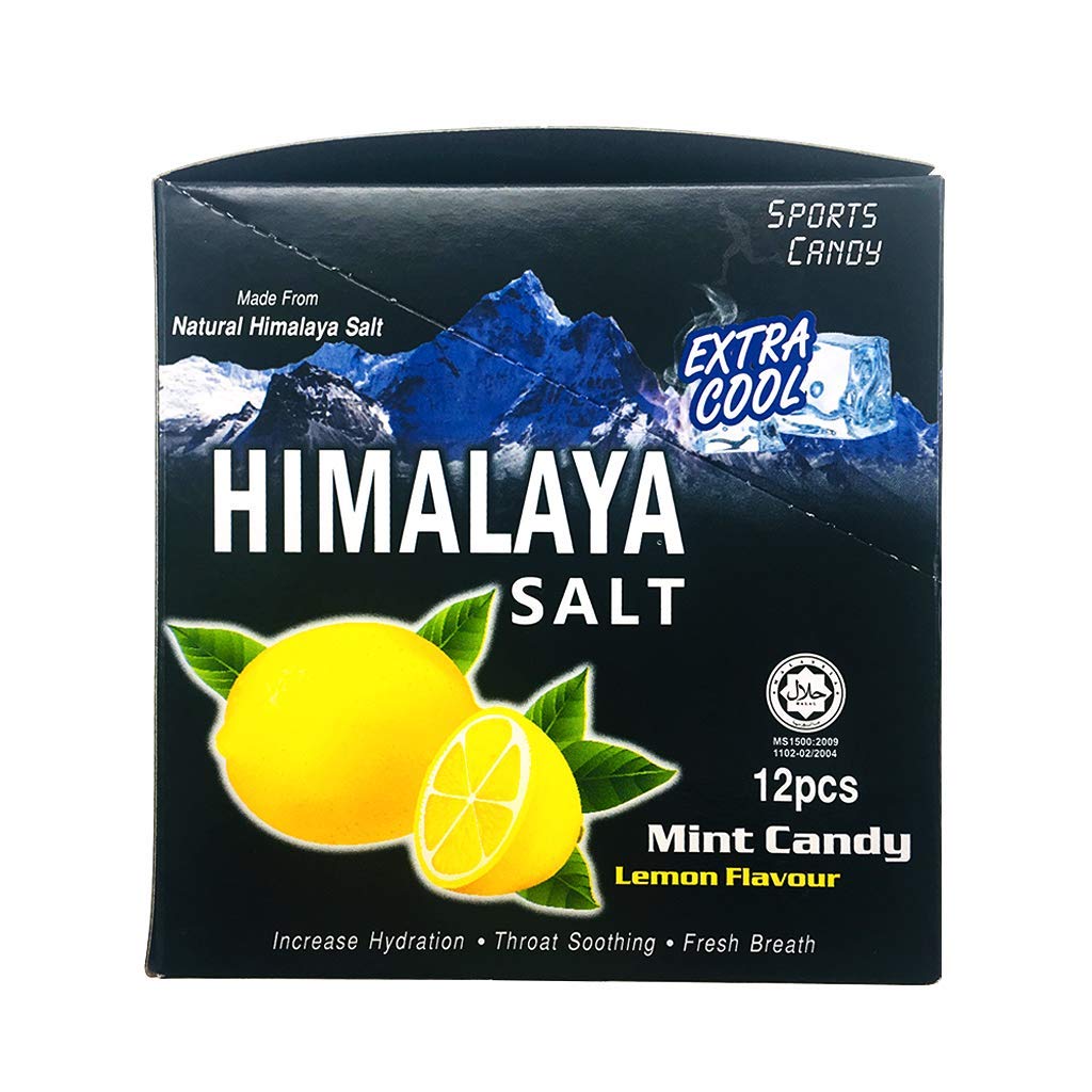 Himalaya Salt Candy Mint Lemon Flavour Extra Cool Sport Candy Gula Halal 15g (0.53oz) x 12 Packs (per box)
