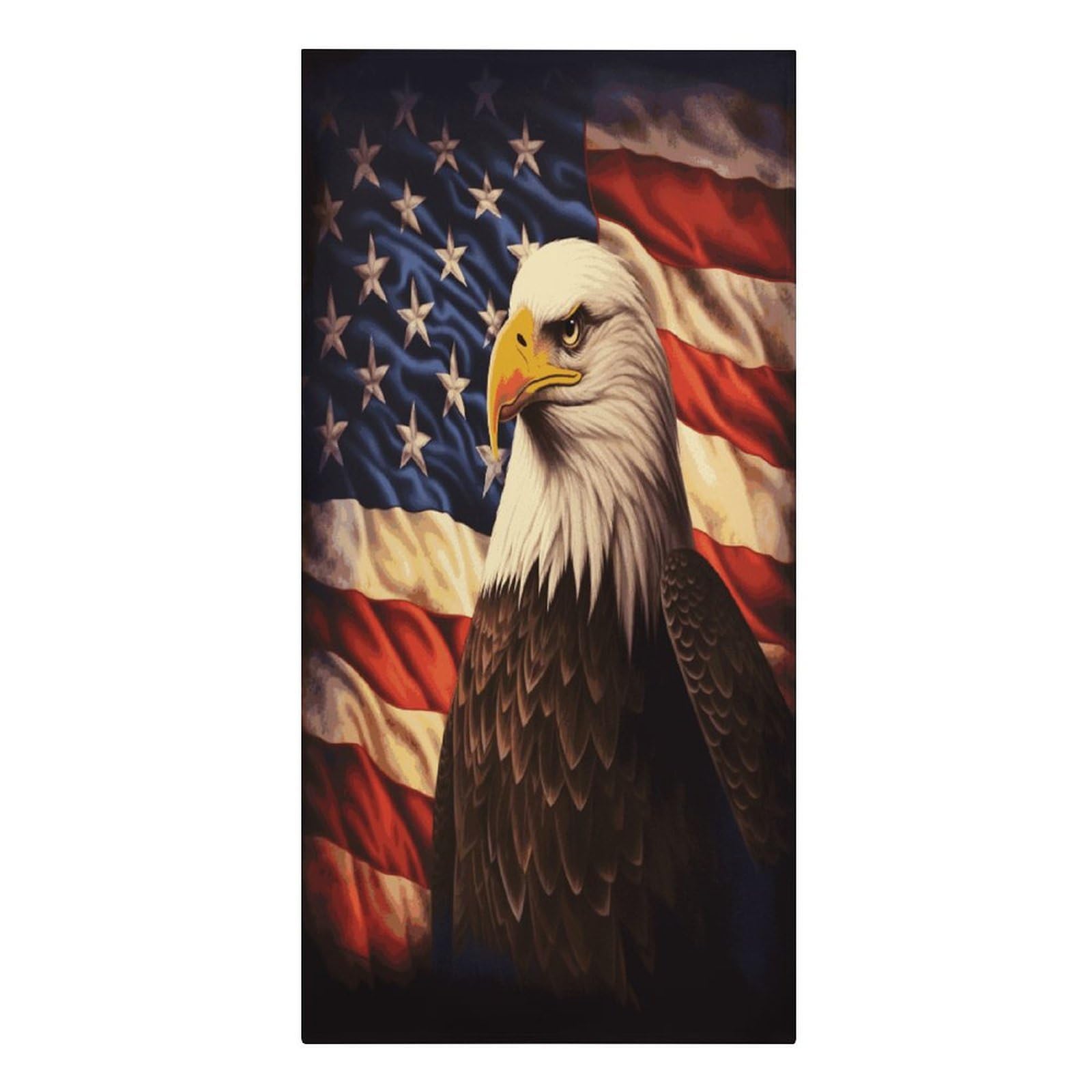 FekiLoot Flag and Eagle Towels Soft Oversized Beach Towels Absorbent Sand Free Bath Towel Travel Compact Swim Towels Lightweight Quick Dry Pool Towel Large Beach Blanket 30" X 61"