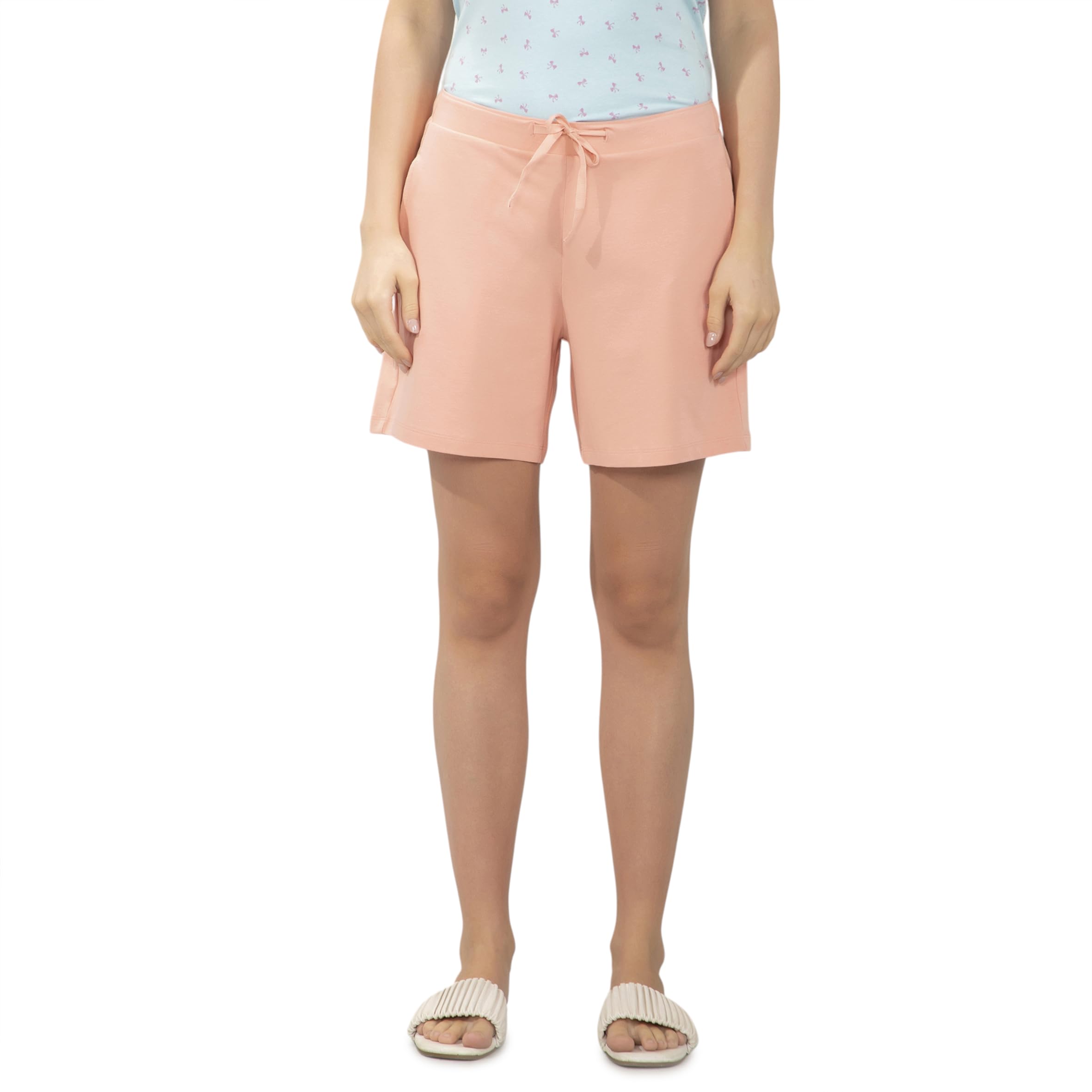 amante Women Mid Rise Relaxed fit Solid Shorts 100% Viscose-picture-48
