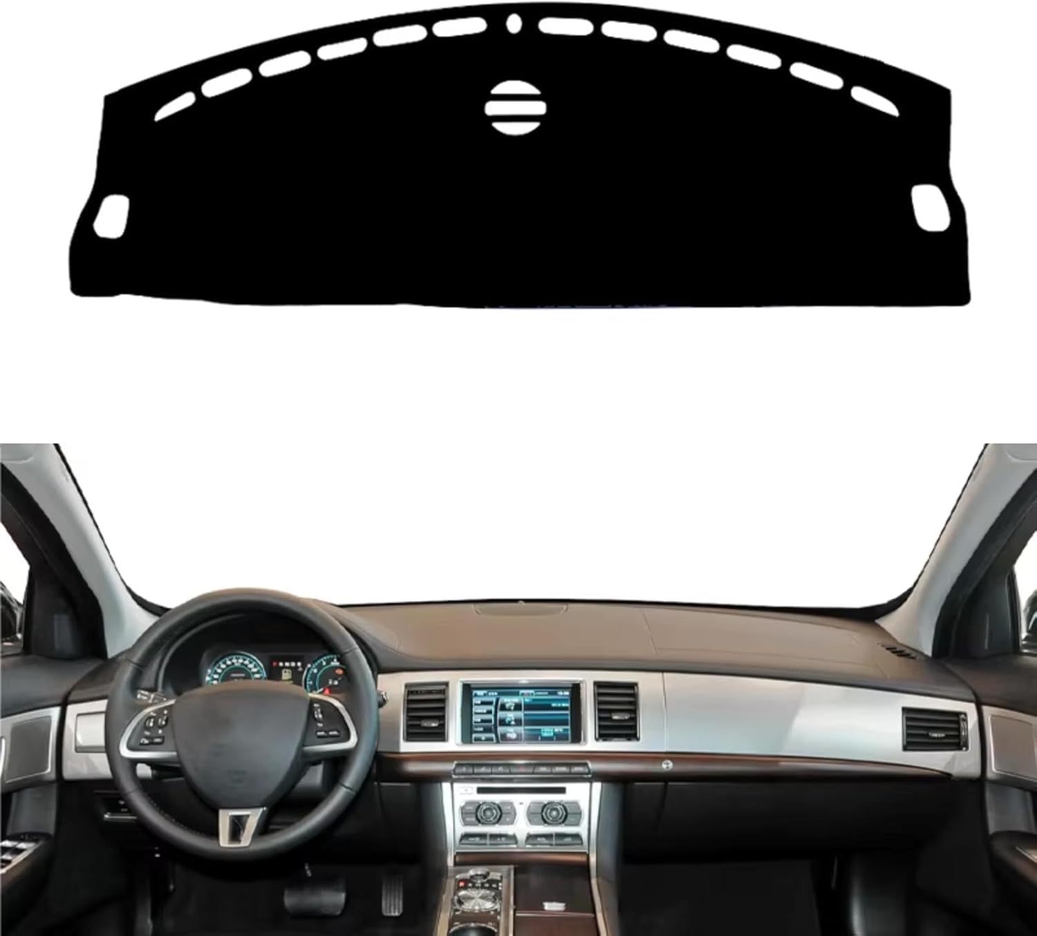 DdaiXQ Car Dashboard Mat For Jaguar XF 2008 – 2015, Anti Slip Anti Glare Dustproof Dashboard Cover Pad Protector Dash Cover Sunshade Dashmat