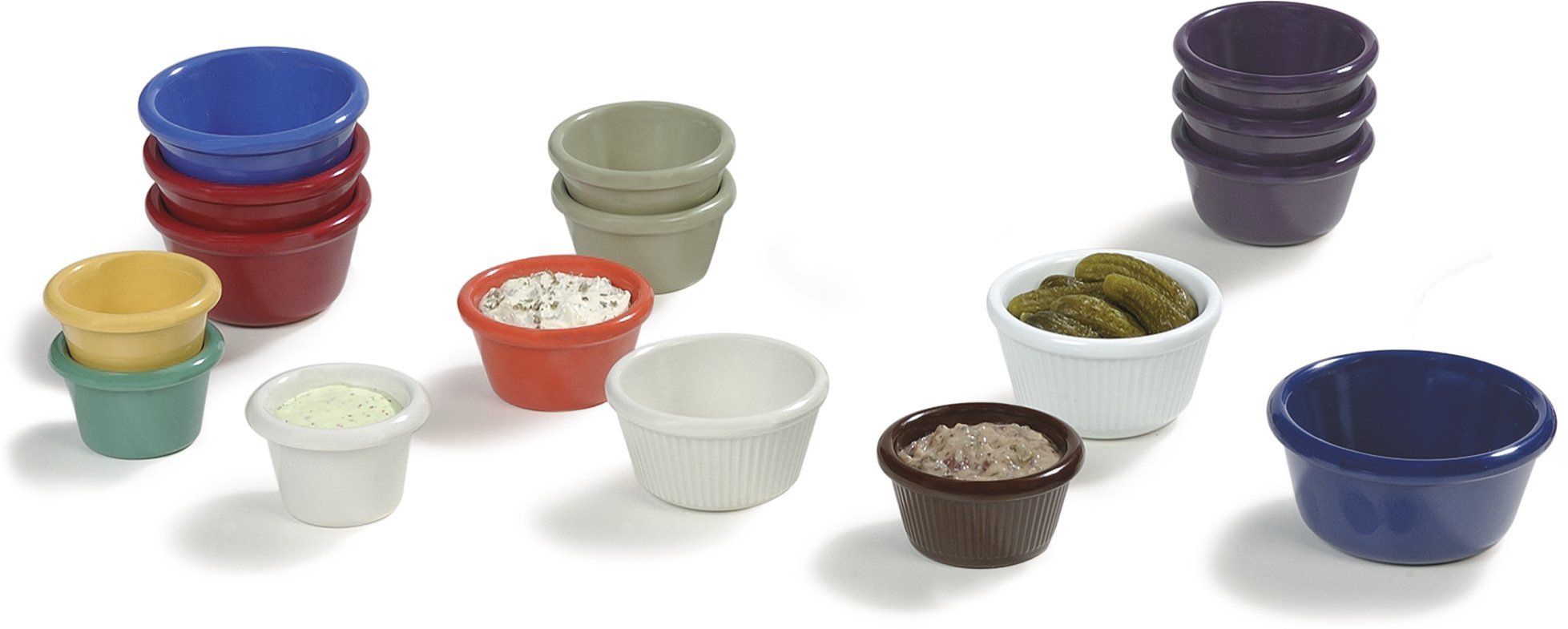 Carlisle S28503 Melamine Smooth Ramekin, 4 oz de capacidad, Negro (Caja de 48)