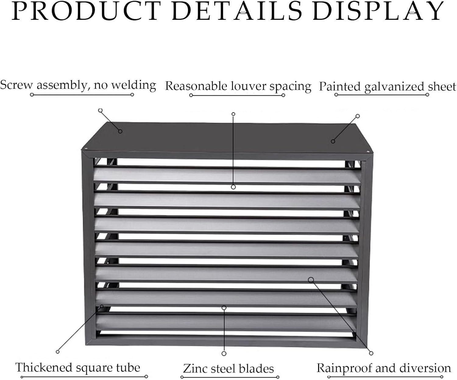 Heatpump Covers Aluminum Air Conditioning Cover Outdoor Fence Rain And Sun Protection Shelf Plant Stand Three Sides Hide Air Con Prevent Damage From Loose Leaves(Brown,110x80x60cm)