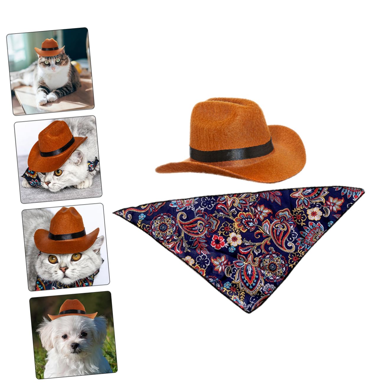 Yardwe Lot De 5 Casquettes Amusantes pour Animaux De Compagnie Bandanas pour Chiens Et Chats pour Fêtes Mariages Et Festivals