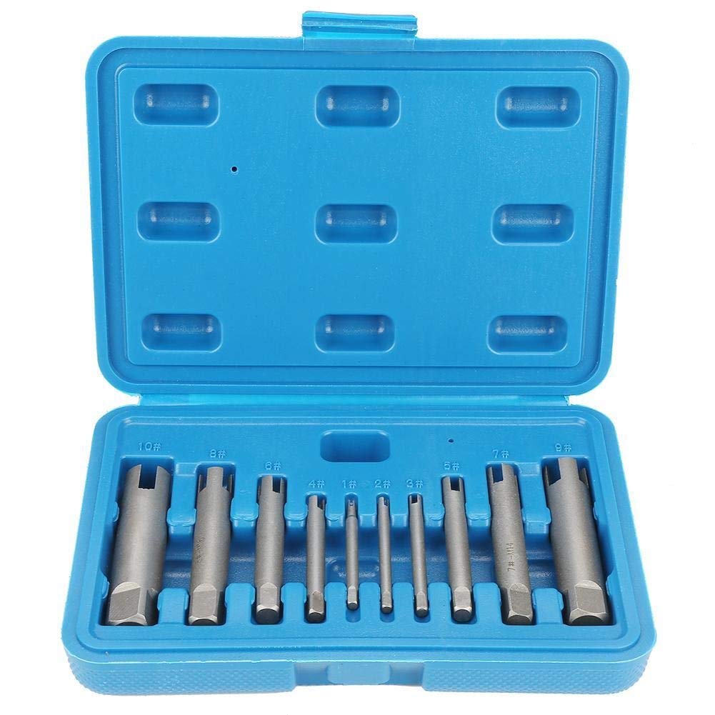 KSTE Steel Broken Head Taps Remover Stripped Screw Tap Extractor Set (#C)