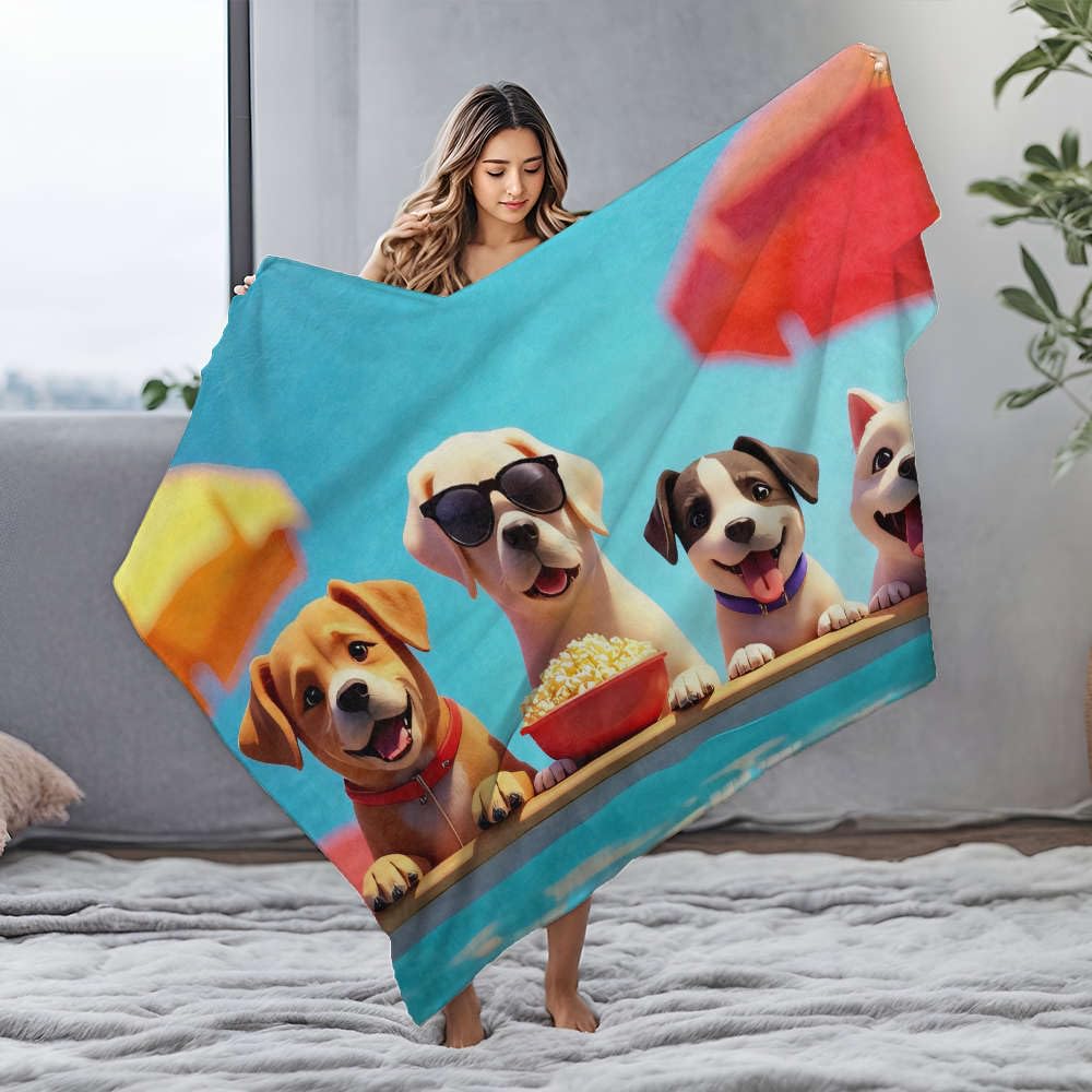 Couverture chauffante 125 x 150 cm idéale sur le canapé pour les soirées cinéma en famille
