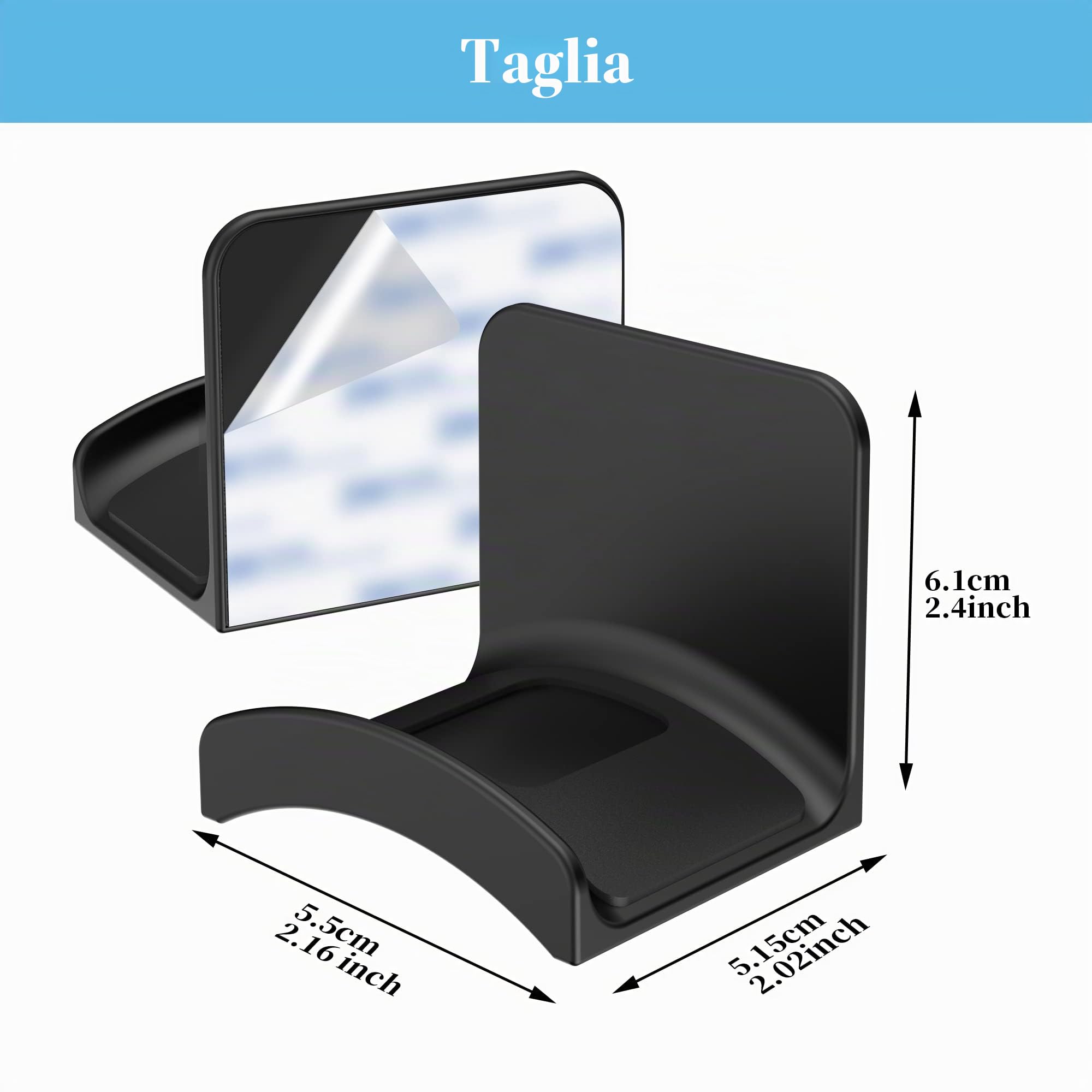Cozycase Universale Supporto Casco Adhesif Gancio Casco per Desktop, TPU Supporto per Casco Appendere Caschi per la maggior parte dei Caschi e Controller, (1 pezzo, Nero)