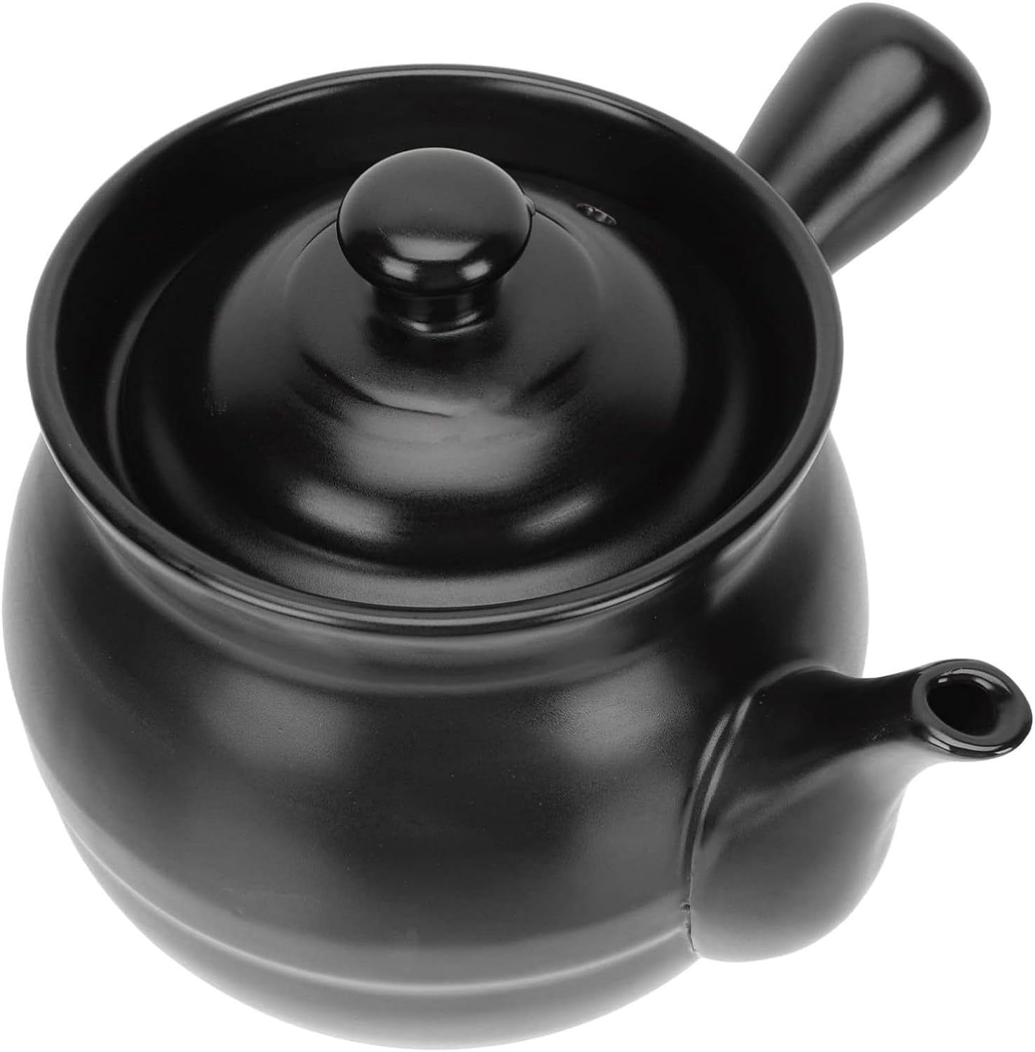 BKHsgDXJ Clay pots for cooking, 2. Pot Decoction Skillet High Temperature Porcelain Boil Pan for Cooking Hot