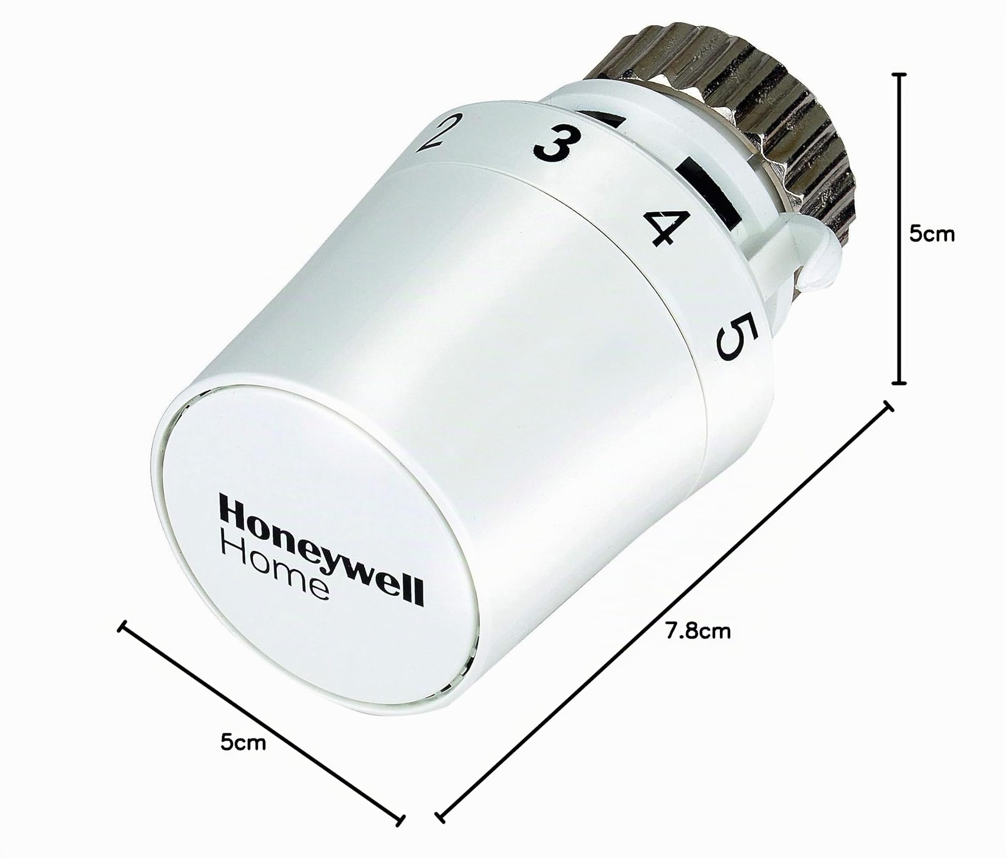 Honeywell Home T5019W0 - Testa termostatica per radiatori Thera-5, Attacco M30 x 1.5, Con posizione zero, Bianco, 50 x 78 mm