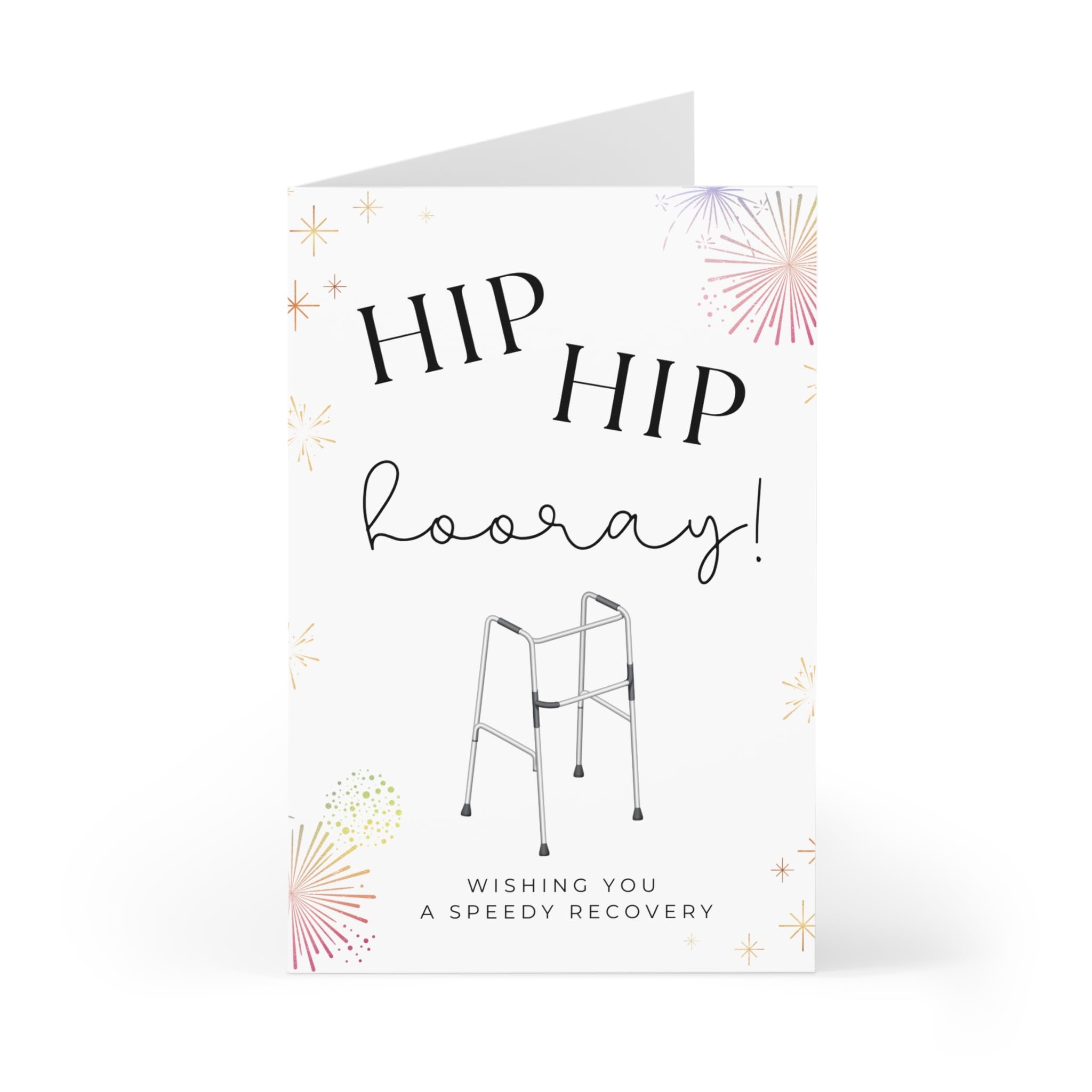 Prezzeluna Funny Get Well Card for Hip Replacement, Folded Greeting Card for Hip Surgery Recovery, New Hip Post-Op Encouragement
