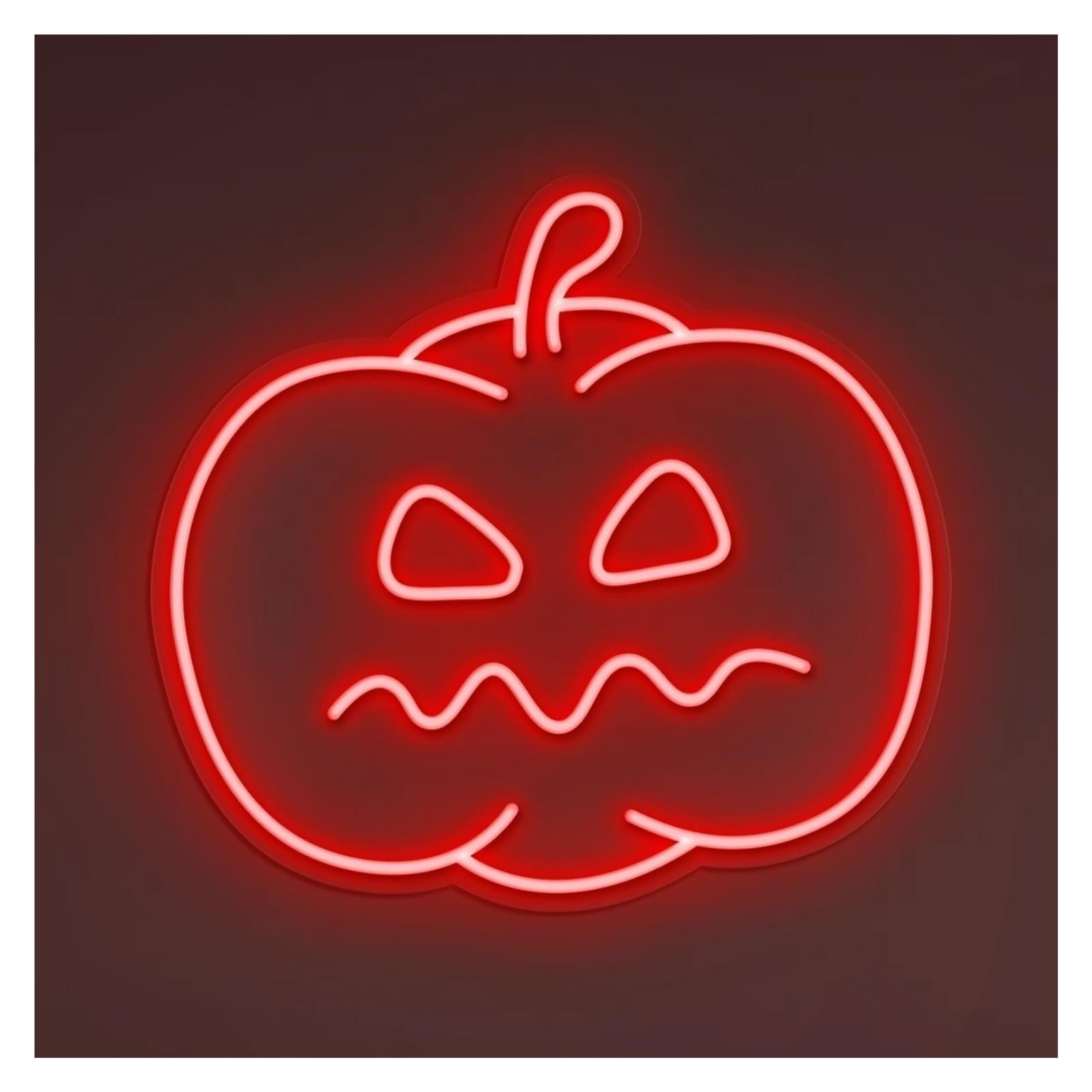 RONGCH Hanging Art Signs Spooky Pumpkin Neon Sign, Suitable for Festival Party Decor with Brightness Adjustable 41cm
