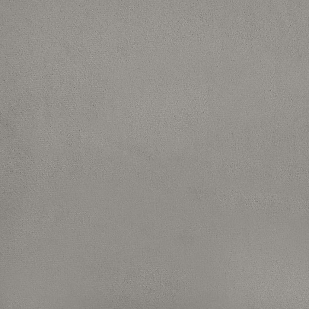 Łóżko kontynentalne z materacem jasnoszarym, 120 x 190 cm, aksamitne obicie, zagłówek z regulacją wysokości, materac ze sprężynami kieszeniowymi, średnio wytrzymałe podparcie do sypialni