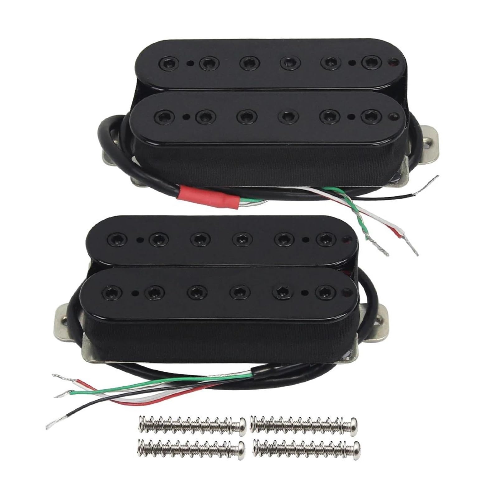 Pastilla De Guitarra Eléctrica Profesional Pastilla De Doble Bobina De Cerámica | 2 uds pastillas Humbucker de cerámica guitarra eléctrica juego de pastillas de puente de cuello negro 4 cables