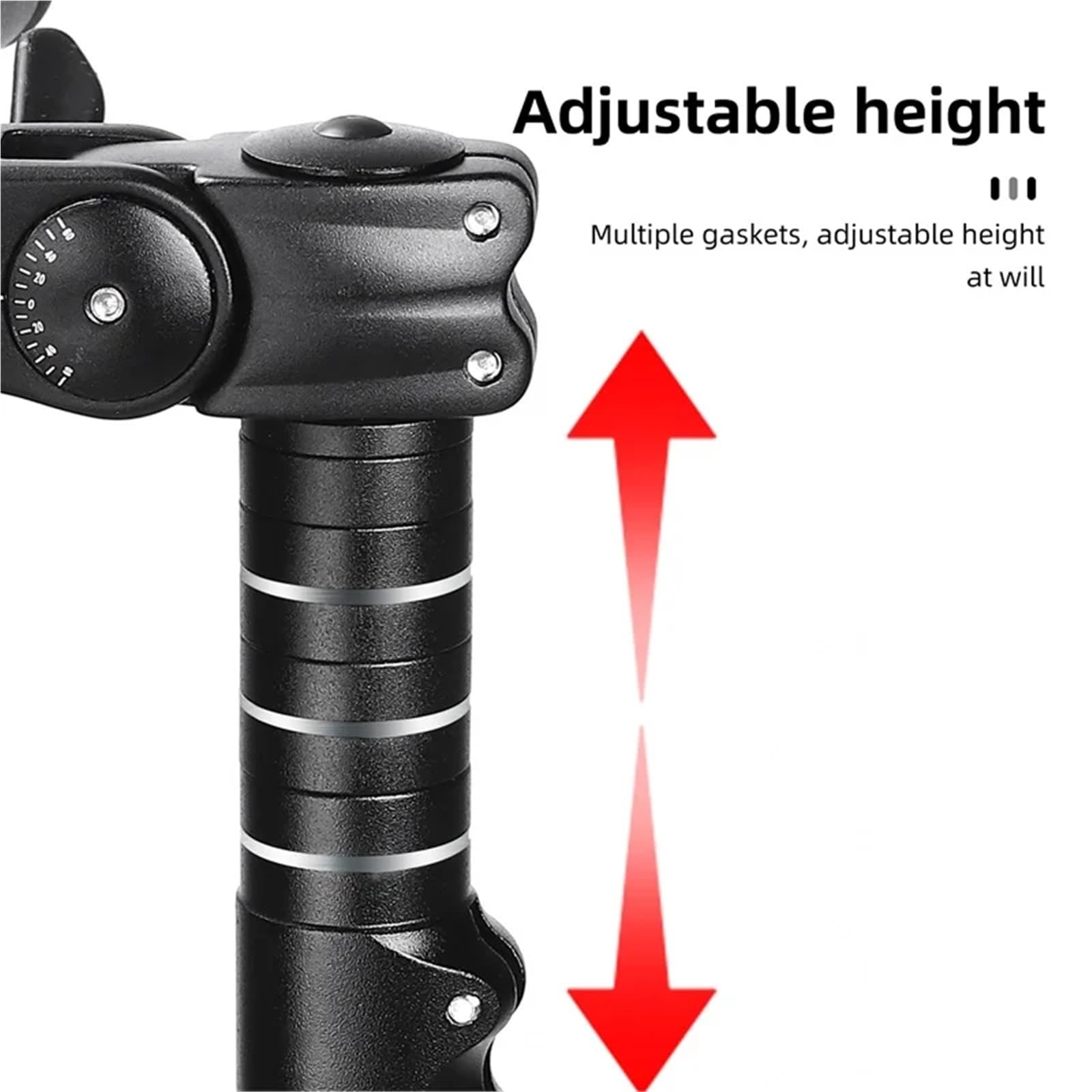 Prolunga Manubrio Rialzo Estensione for Attacco Forcella Bicicletta, distanziale in Lega di Alluminio for Manubrio Rise Up