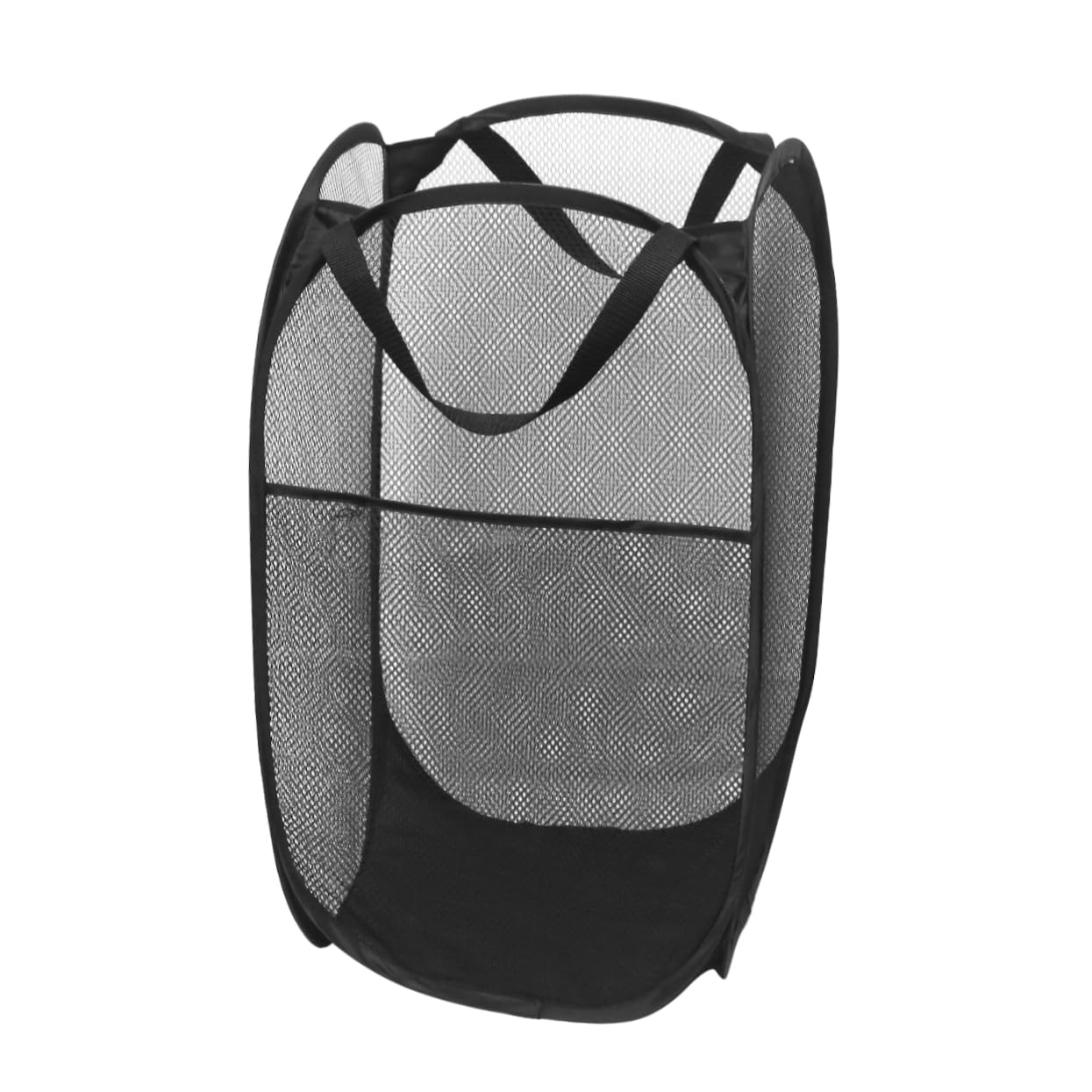 KOMBIUDA 2 Pack Black Mesh Popup Laundry Hamper Sturdy Foldable College Dorm Laundry Baskets for Dorm Kids Travel Alternative