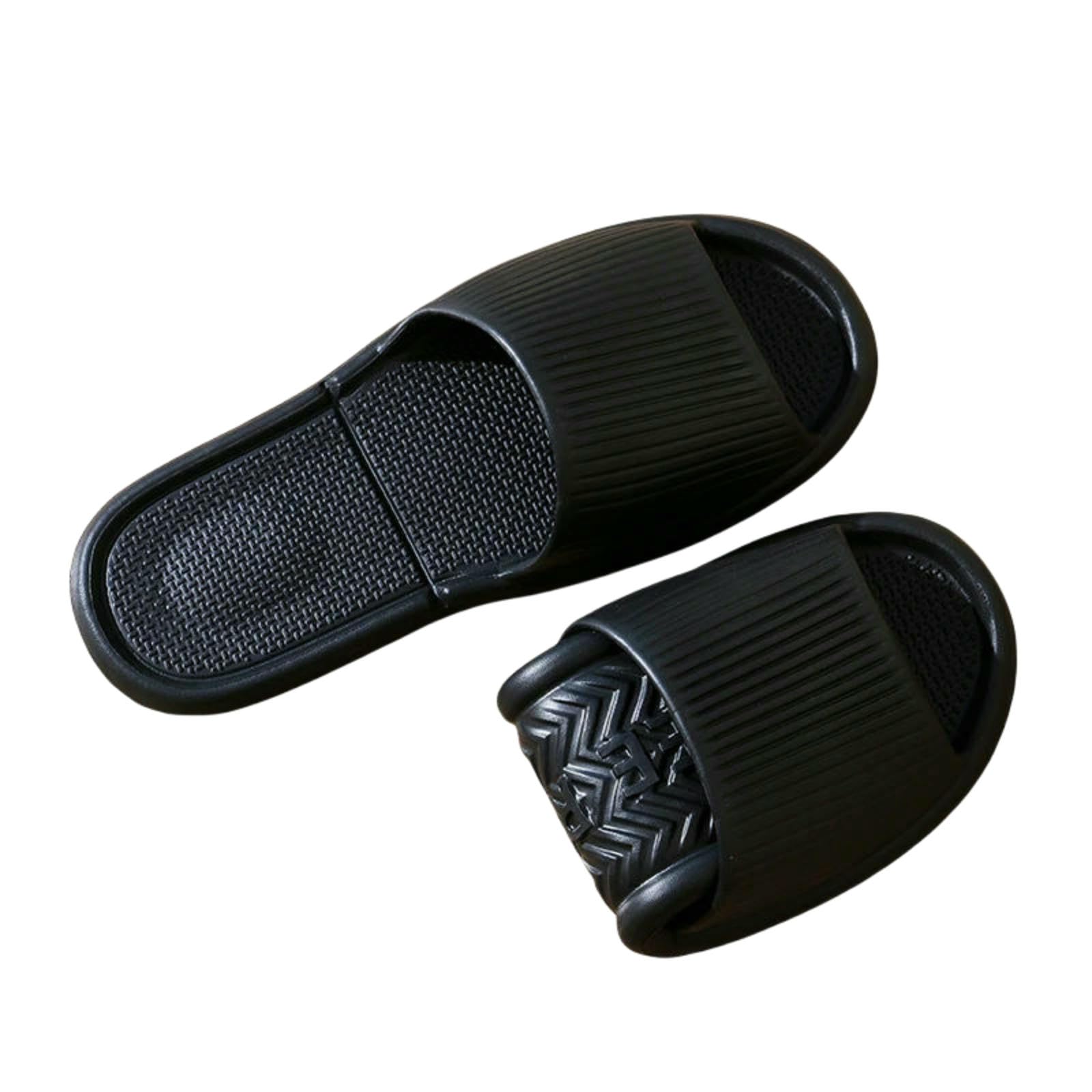 Ciabatte Slipisti da Viaggio Pieghevoli per Donne, Viaggi Portatili, Spiaggia Anti -Slip, d'Affari Uomini, Hotel, Pantofole La Doccia-nero-44-45