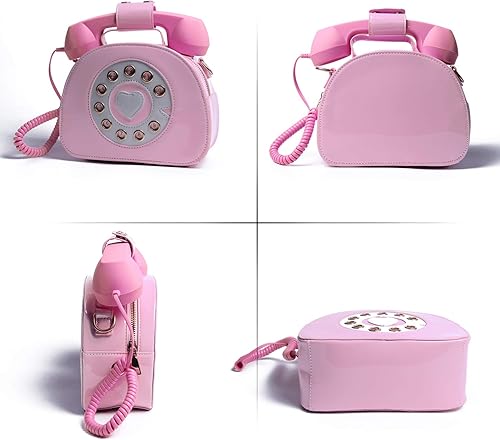 Miniatura 2 de Oweisong Bolso y bolsos con forma de teléfono para mujer bolsos de hombro retro con asa superior para teléfono bolsos cruzados