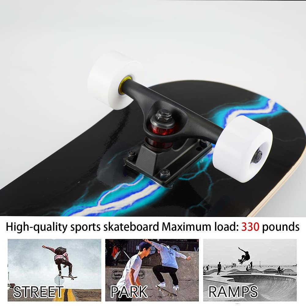 Longboard Skateboard Complete Skateboard For Beginners (31"x8") - 7