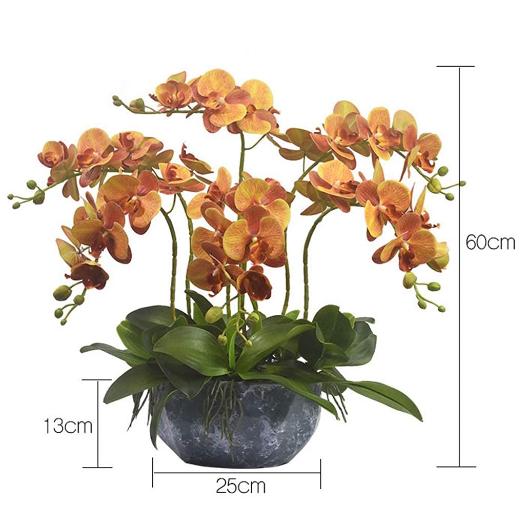 Sztuczny Kwiat W Doniczce Duża Orchidea Phalaenopsis Sztuczne Kwiaty, Fałszywe Sztuczne Storczyki Phalaenopsis Z Układem Wazonów