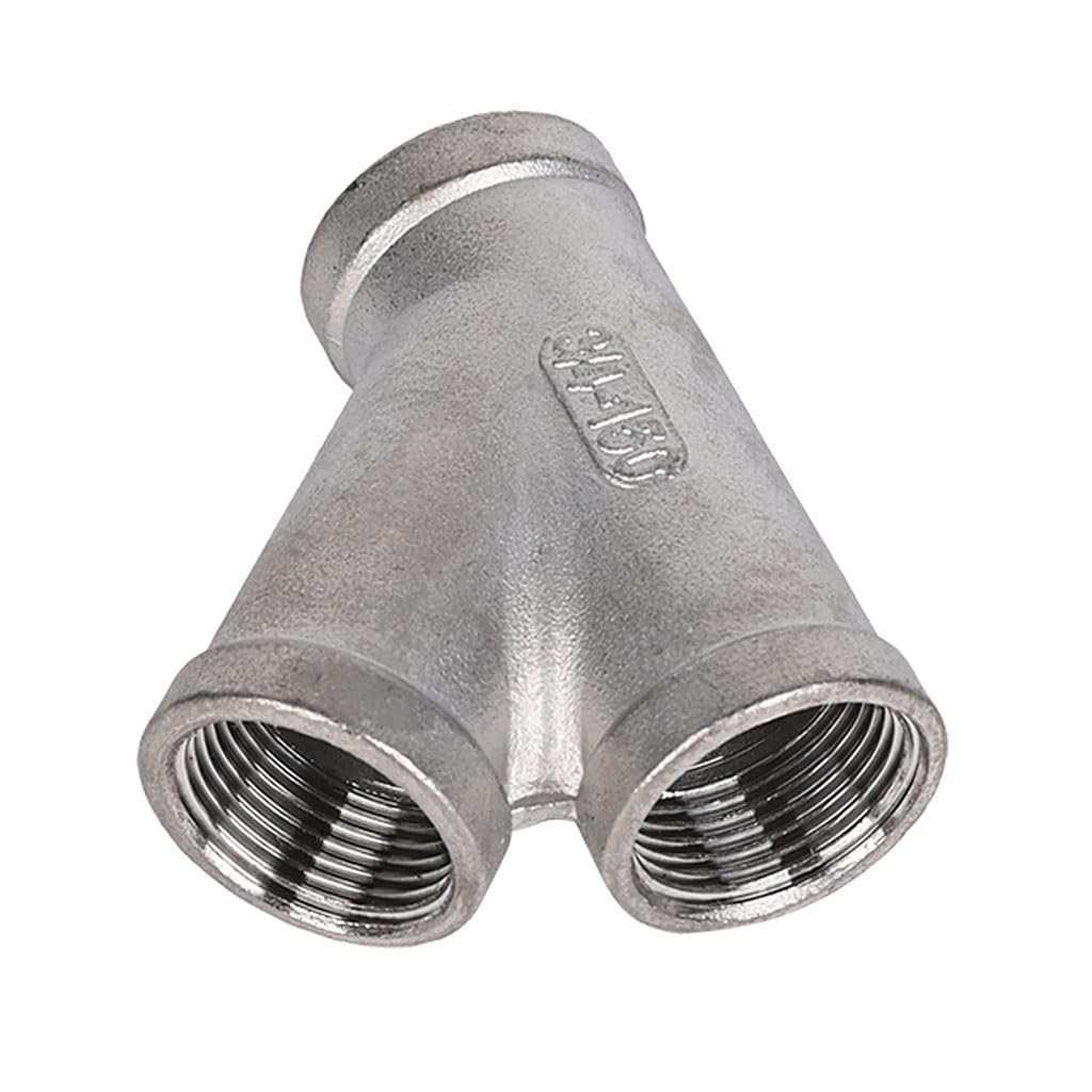 1 Szt. 1/4" 3/8" 1/2" 3/4" 1" 1-1/4" 1-1/2" 2" Gwint Żeński Trójnik Skośny, 304 Stal Nierdzewna W Kształcie Litery Y 45 Stopni Trójnik Łączniki Rurowe(3/4")