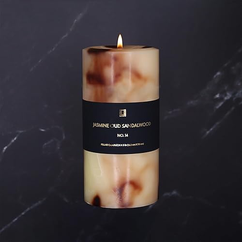 Miniatura 2 de Lulu Candles - Lino fresco (vela de pilar de 3 x 6 pulgadas) - Velas de alta calidad altamente perfumadas en caja de regalo para el hogar y la