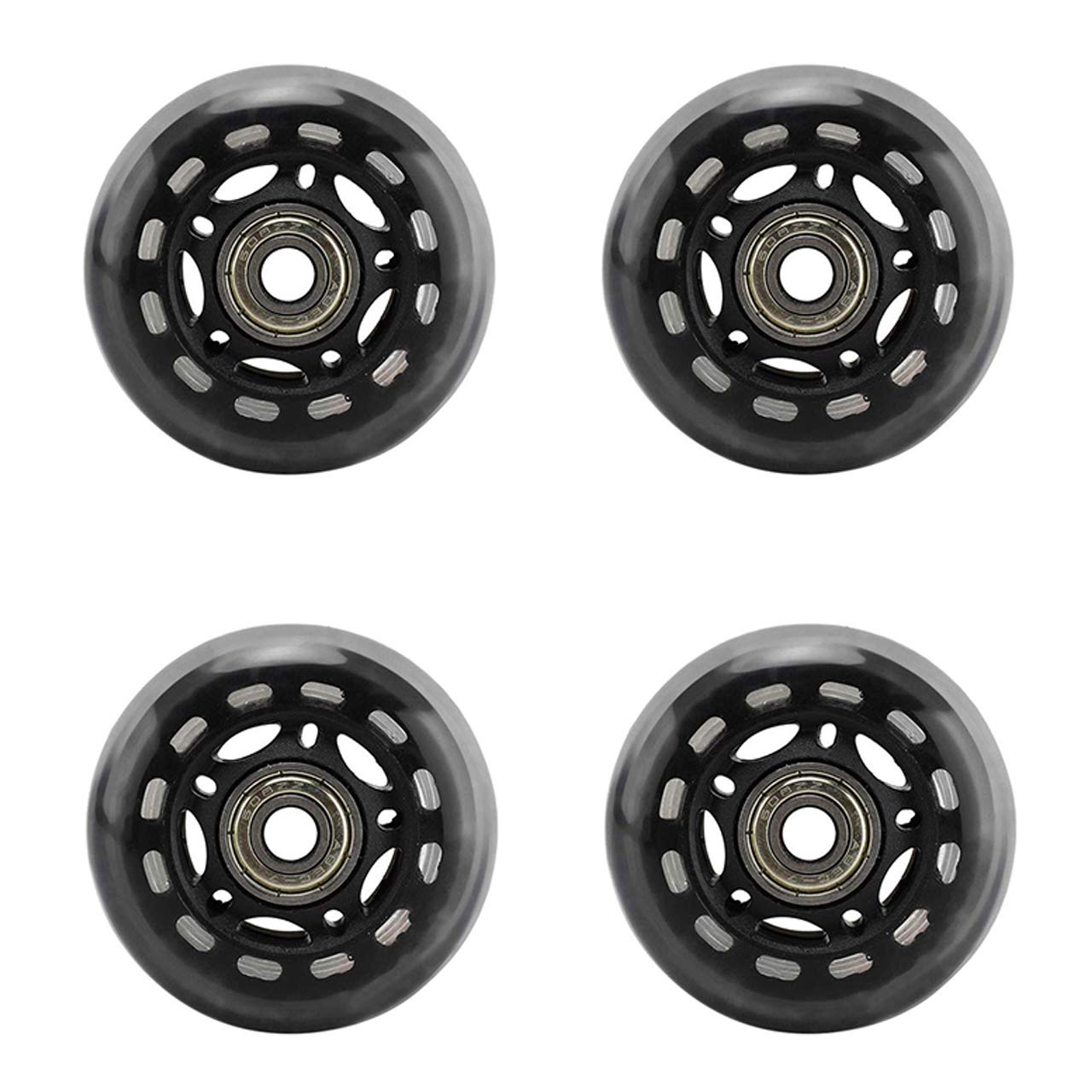 YUEMA 8 Packs of 64mm Mute Skate Inline Wheels Ripstik Wheels High