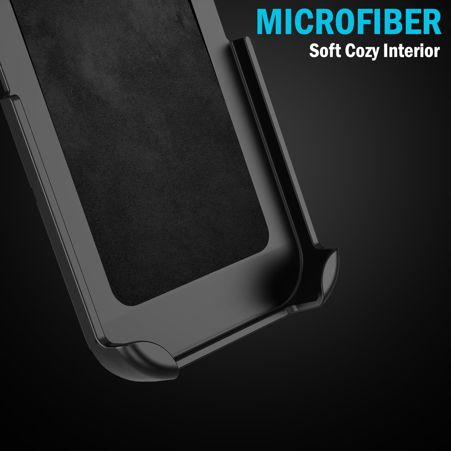 Holster for iPhone 17 Pro Max (Made to Fit Most Cases), Nakedcellphone Ratchet Belt Clip Holder Case with Secure Latch - Black - Image 5