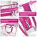 3Pcs Crystal Clear PVC Travel Toiletry Bag Kit for Women Men, Waterproof Vinyl Organizer Clear Makeup Bags with Zipper Handle Straps, Cosmetic Bag Pouch Carry on Airport Airline Compliant Bag Handbag