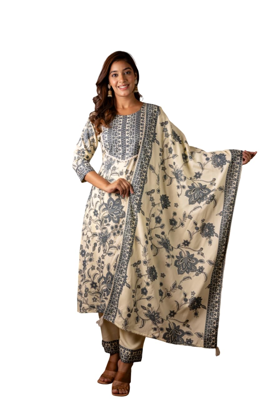 nishabd Women's Rayon Printed Kurta with Palazzo & Dupatta-picture-36