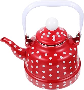 Enamel Kettle Durable Teapot Ceramic Tea Kettle Mini Camping Stove Practical Teapot Stove Tea Turkish Coffee Metal Small Ceramic Teapot Decor Whistle Glass Outdoor Office,