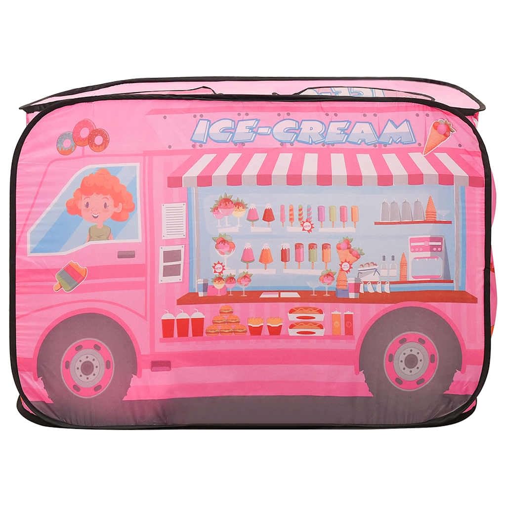 Kinder-Spielzelt mit 250 Bällen, Rosa, 70 x 112 x 70 cm, 170T Polyester, Stahl, PE, Spielzelt für Indoor, Garten, Camping und Strand, mit Tragetasche