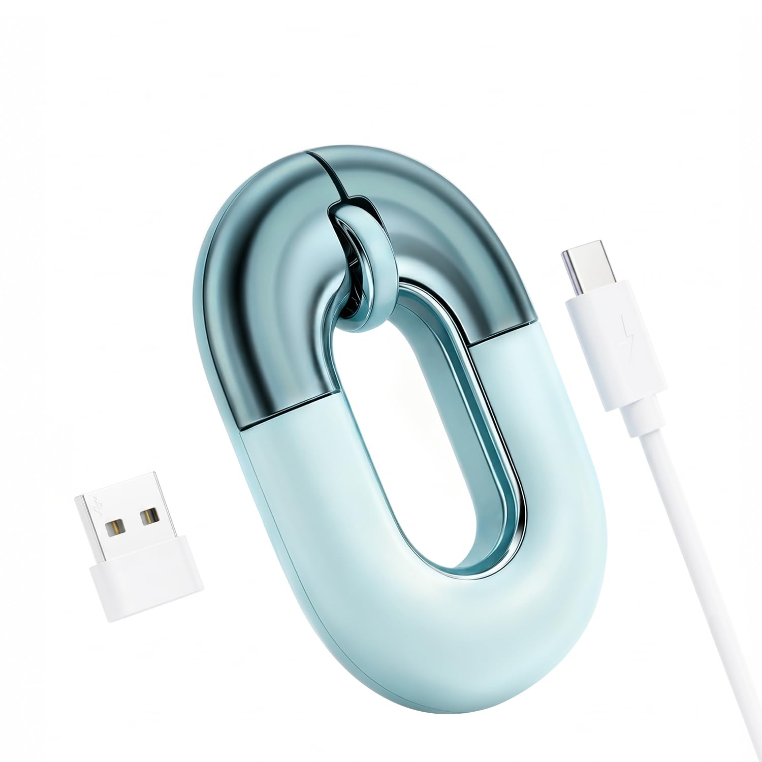 Travel Mouse Wireless Mouse for Laptop, Bluetooth Silent Mouse | Mint Green Rechargeable Portable Cute Donut Mice Dual Mode & 2.4G, 1200 DPI for Mac, iPad, PC-image-41