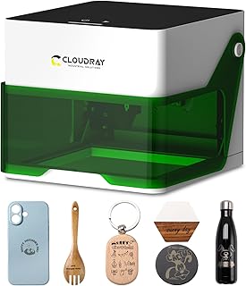 Cloudray 5W Diode, Laser Engraver Machine Mini Laser Etching Cutter for DIY Wood Leather Silicone Paper Glass Acrylic Clot...