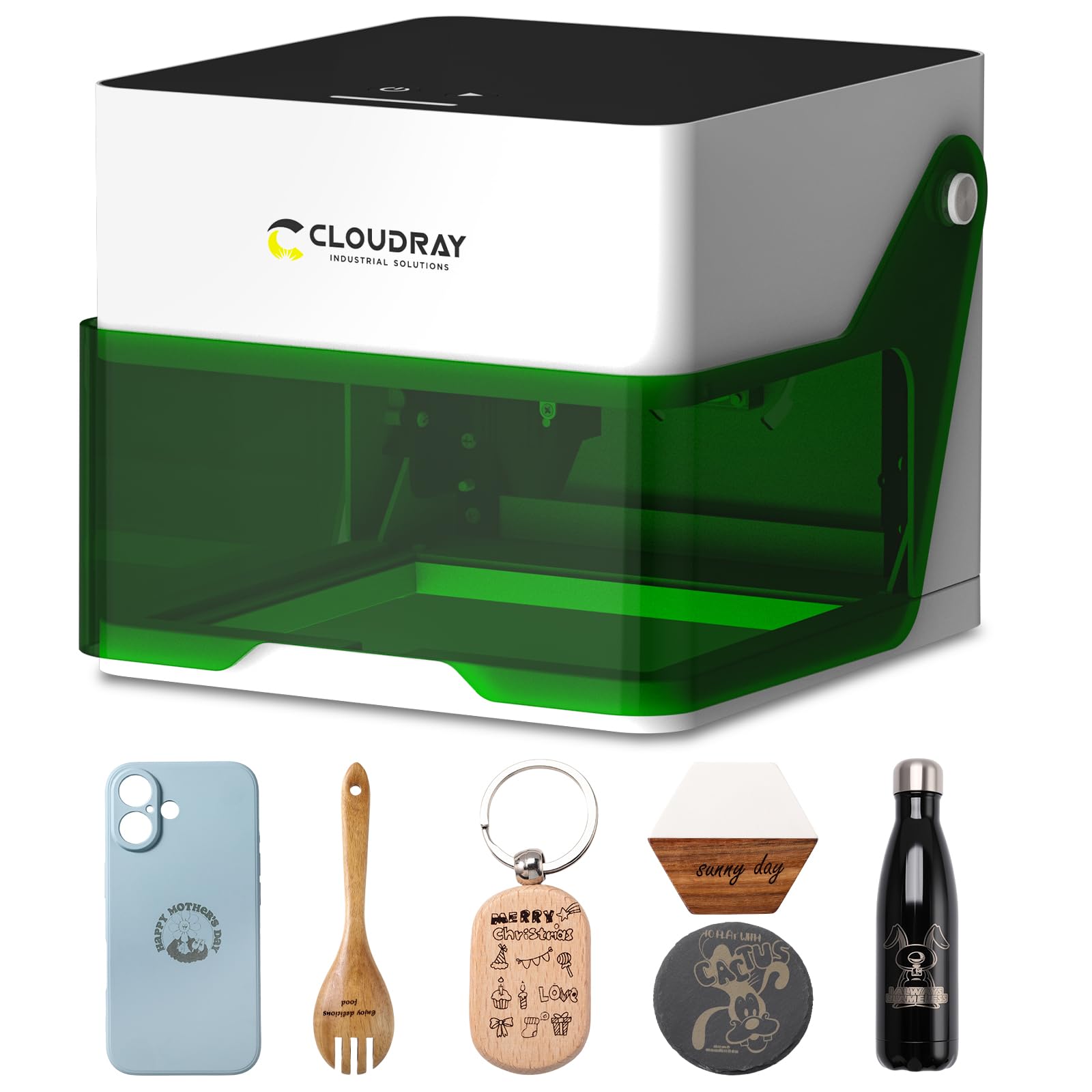 Cloudray 5W Laser Engraving Engraver Machinesاله قطع الخشب ليزرآلة النقش بالليزر آلة النقش بالليزر DIY Wood Leather Silicone Glass Enclosed Class1 Engraving Machine Mini Laser Cutter Diode Portable 1 آلة ليزر 5 واط