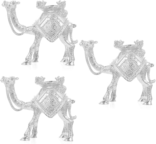 Garneck 3 unids camello soporte de exhibición cristales base de pantalla de cristal soporte de esfera de cristal soporte de metal camello estatuilla