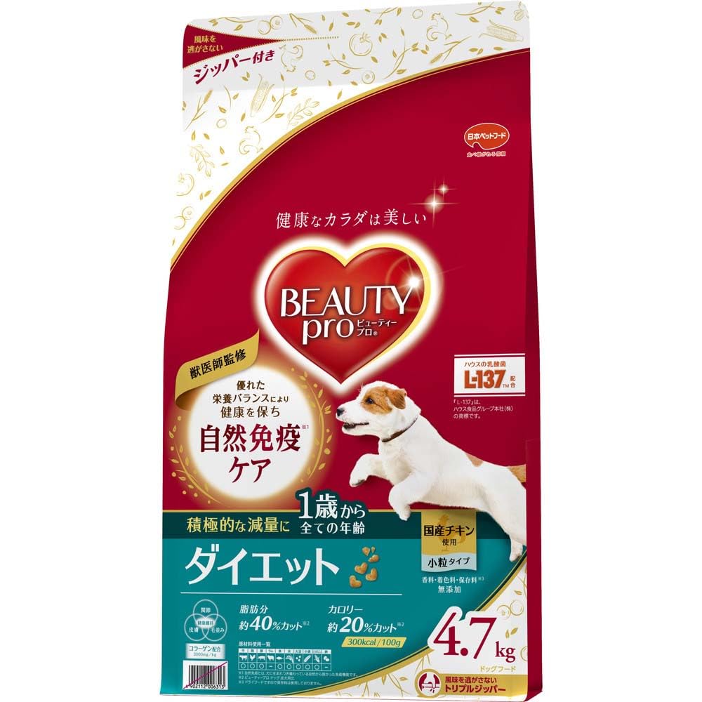 ビューティープロ ドッグフード ダイエット 1歳から チキン味 4.7kg 【獣…