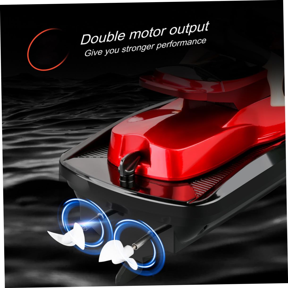 SUPVOX Barco RC de 2, 4 GHz Rojo con Batería 3, 7v 500mah en Abs