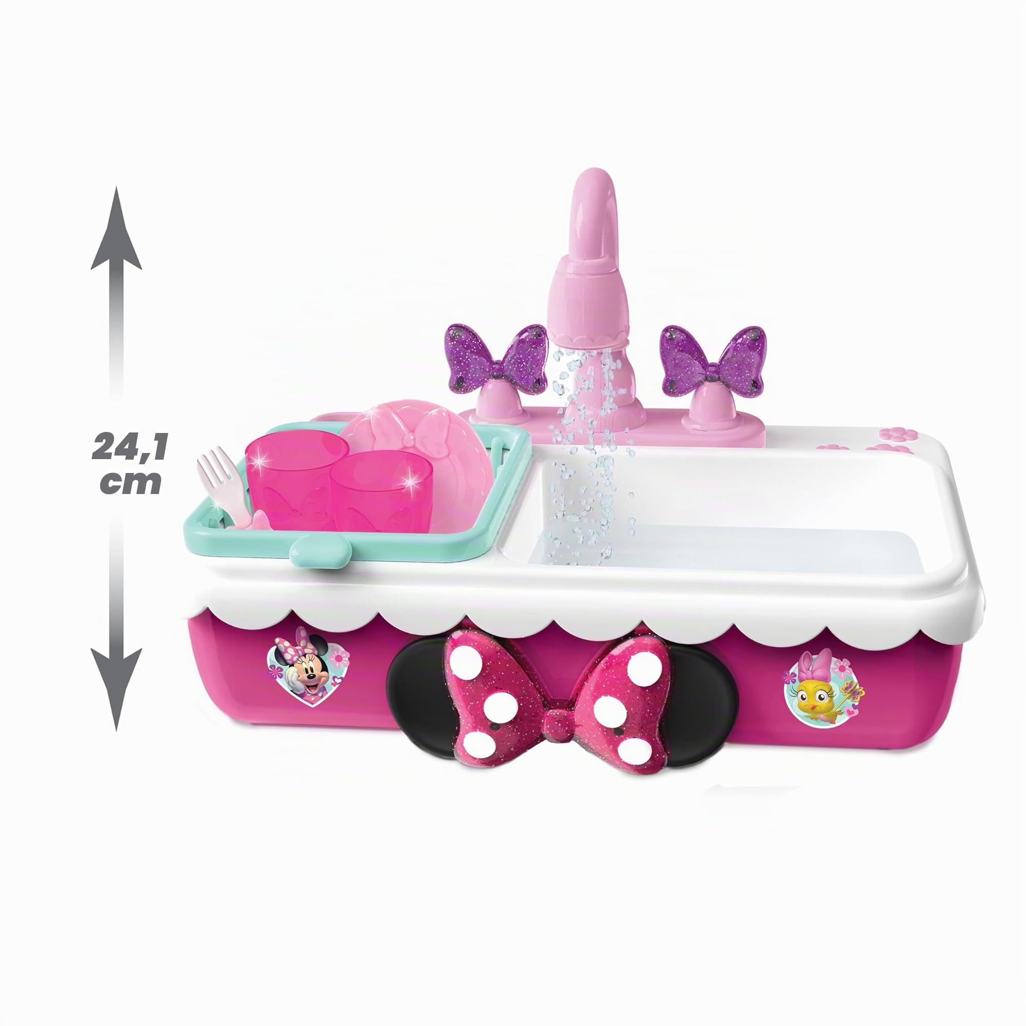 Fregadero mágico Disney Junior Minnie Mouse Happy Helpers Magic Sink Set, con 14 Piezas; Juguetes para niños a Partir de 3 años de Just Play