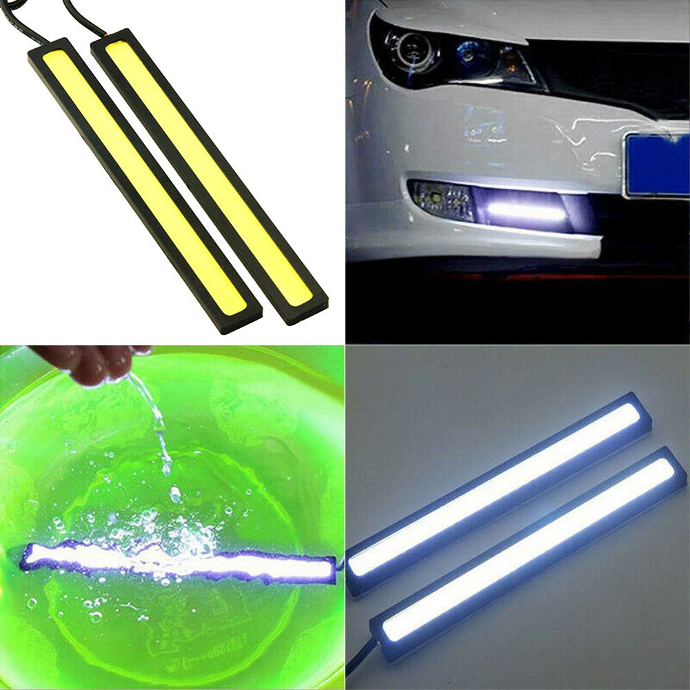 6X 12v pour Les Voitures lumières de Bande,Feux de Jour Lampe Super Lumineux Blanc étanche LED Bande Guide de lumière pour Camping-Car Bateau Voiture
