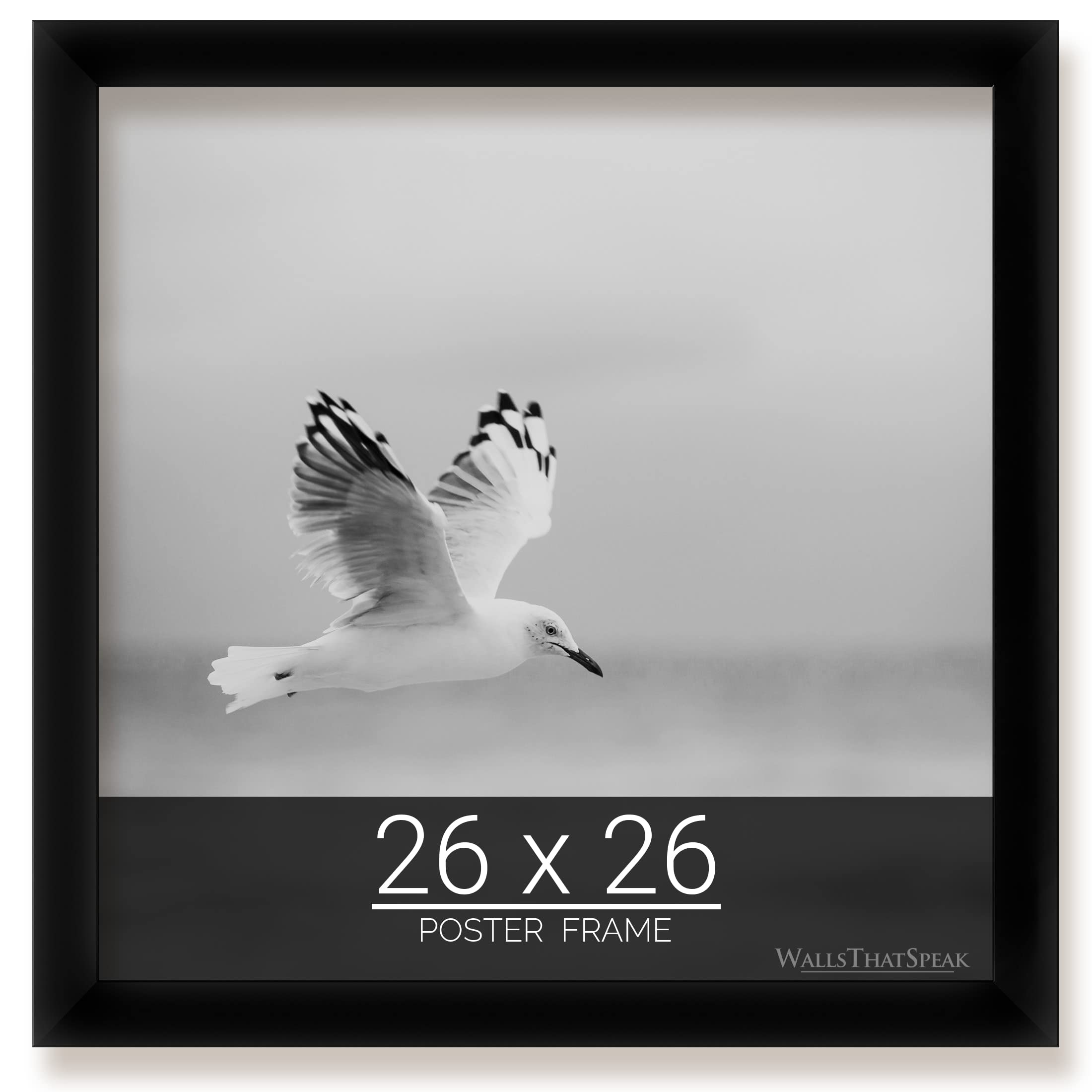 Amazon.com - wallsthatspeak 26x26 Black Picture Frame for Puzzles