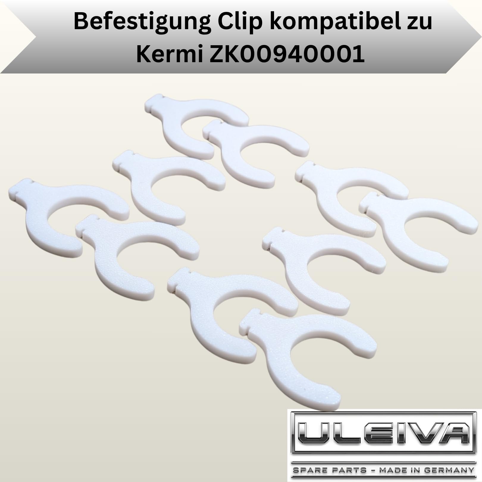 Klips, 10 sztuk, kompatybilne z Kermi ZK00940001 V2 mocowanie grzejnika płaskiego | Zamienne klipsy zestaw 10 części zamiennych do grzejników