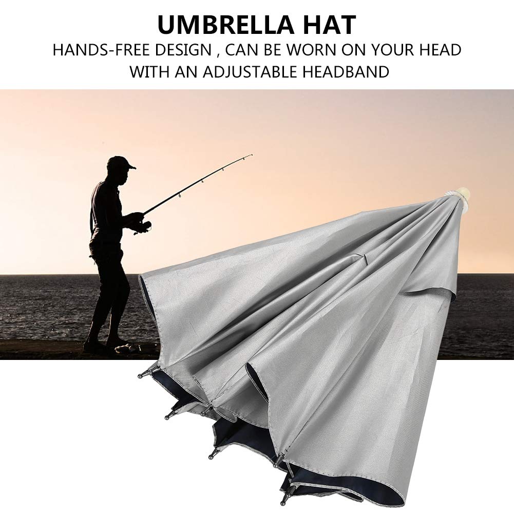 Unbrella Hat Head Umbrella, Umbrella Hat Anti-Rust Umbrella Hats Durable for Fish for Outdoor