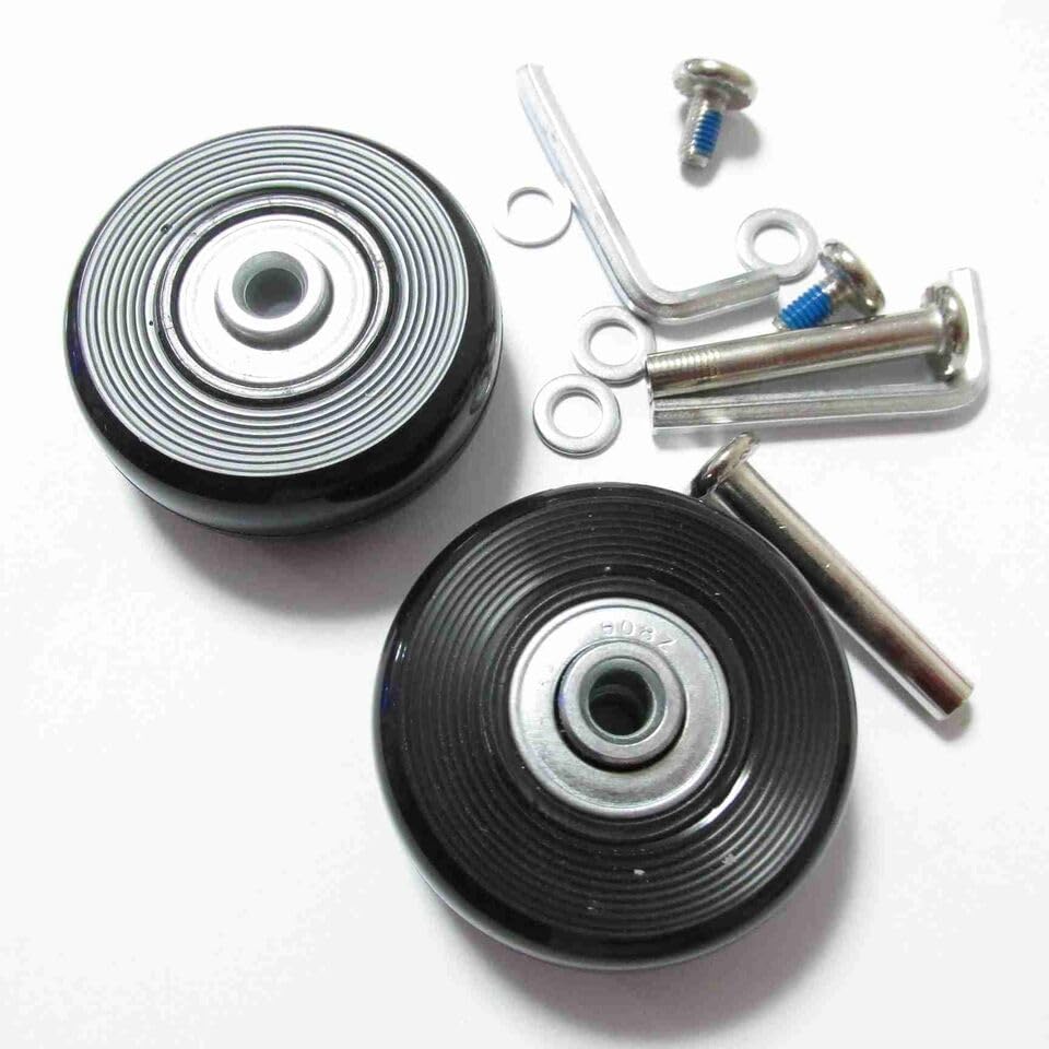 2 Set Luggage Suitcase Replacement Wheels Axles Deluxe Repair OD 50mm New2