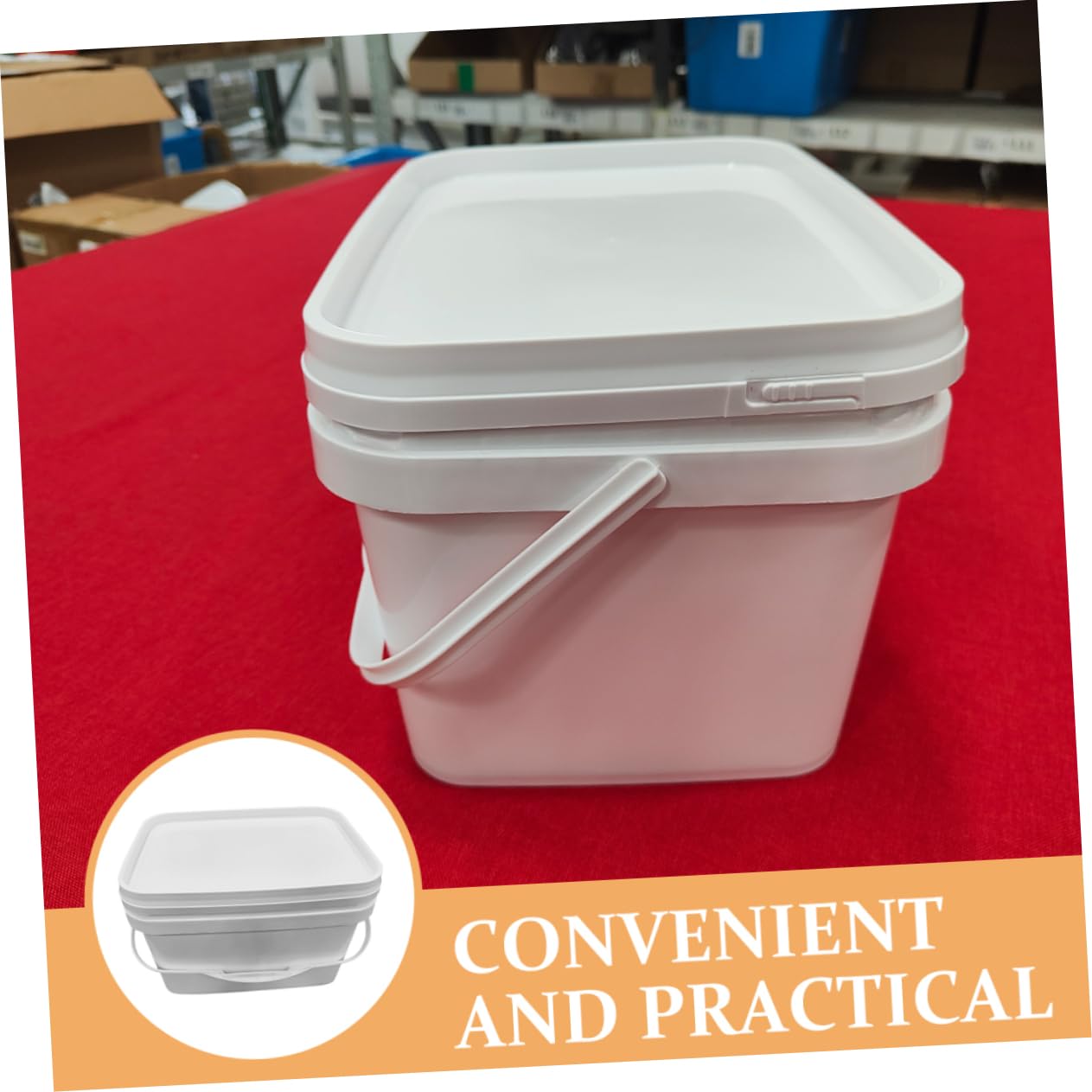 LIFKOME Secchio per Verniciare 10l Bianco in Pp con Manico e Coperchio, Leggero e Multifunzionale per Conservazione e Pittura Professionale