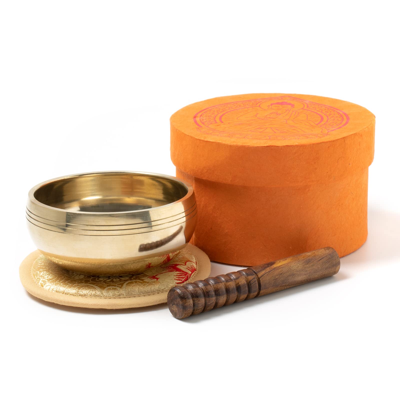 Gegossene Klangschale ca. 170 g, in Box mit Buddha-Aufdruck