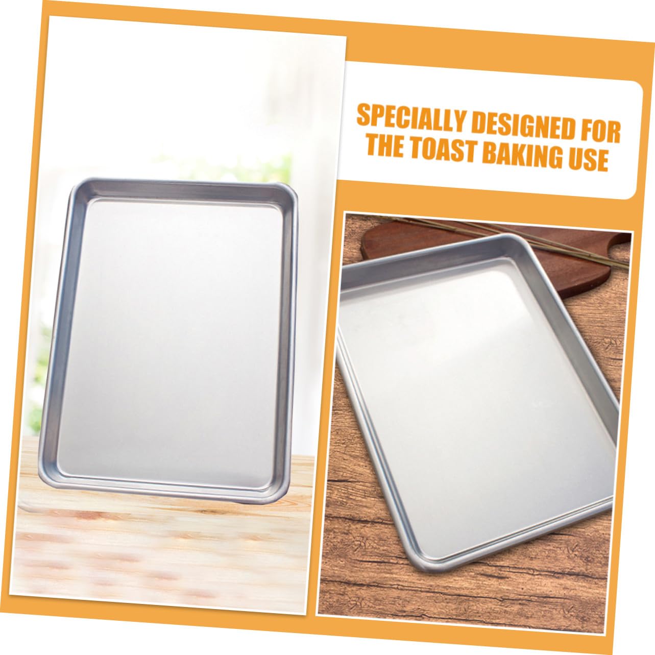 2 Pièces Moule à Gâteau Rectangulaire Antiadhésif en Alliage D'aluminium