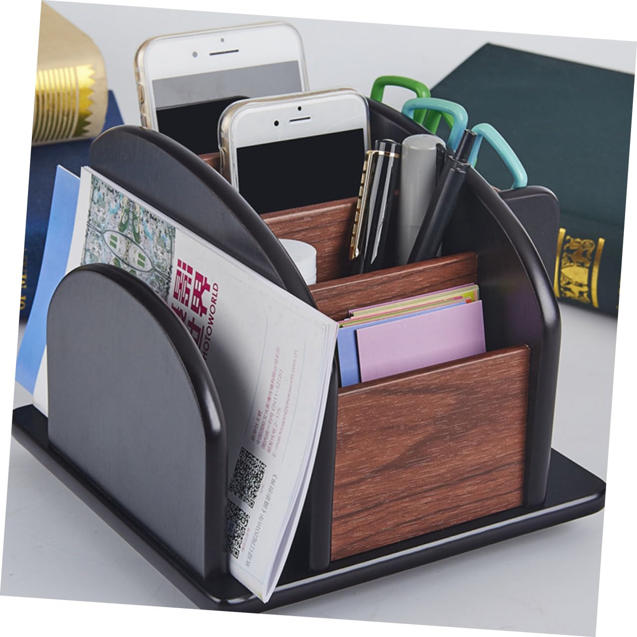 Lurrose Stifthalter Schwarz für Schreibtisch, Schreibtisch Organizer | Schulanfang Party, Ordnung für Stifte und Zubehör, Kratzfest, Passend für Büro und Homeoffice