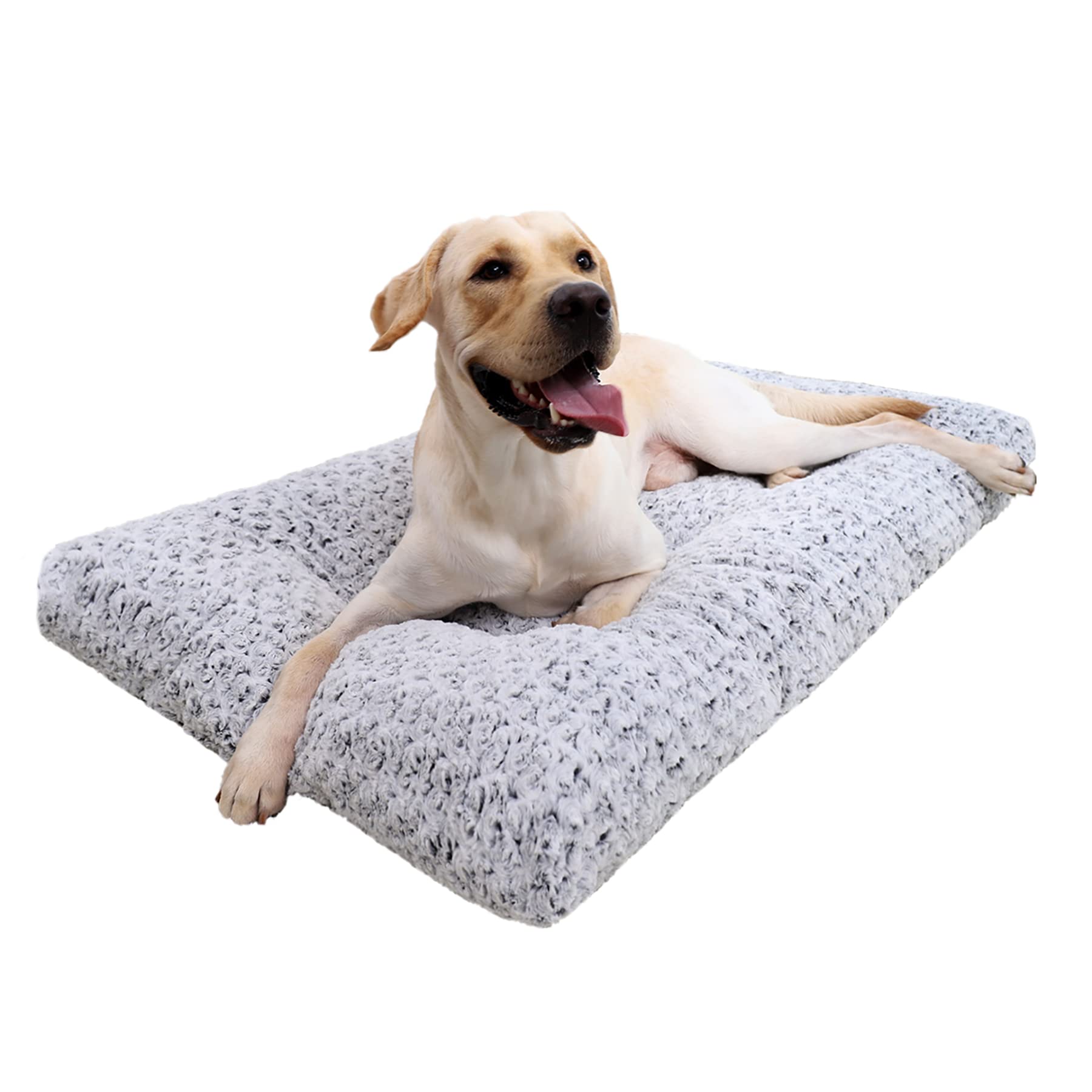 Washable Dog Bed Deluxe Plush Dog Crate Beds Fulffy Comfy Kennel Pad Anti-Slip Pet Sleeping Mat for Large, Jumbo, Medium, Small Dogs Breeds