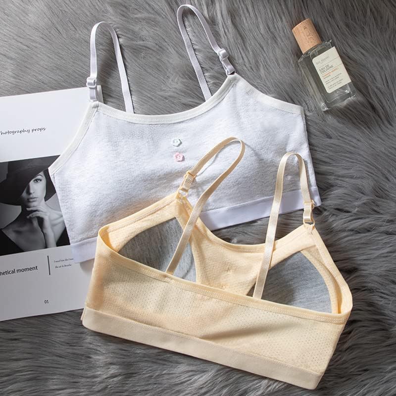 Teen Girls' Training Bra Seamless Cotton Cami Wireless Bras Elastic - Image 2