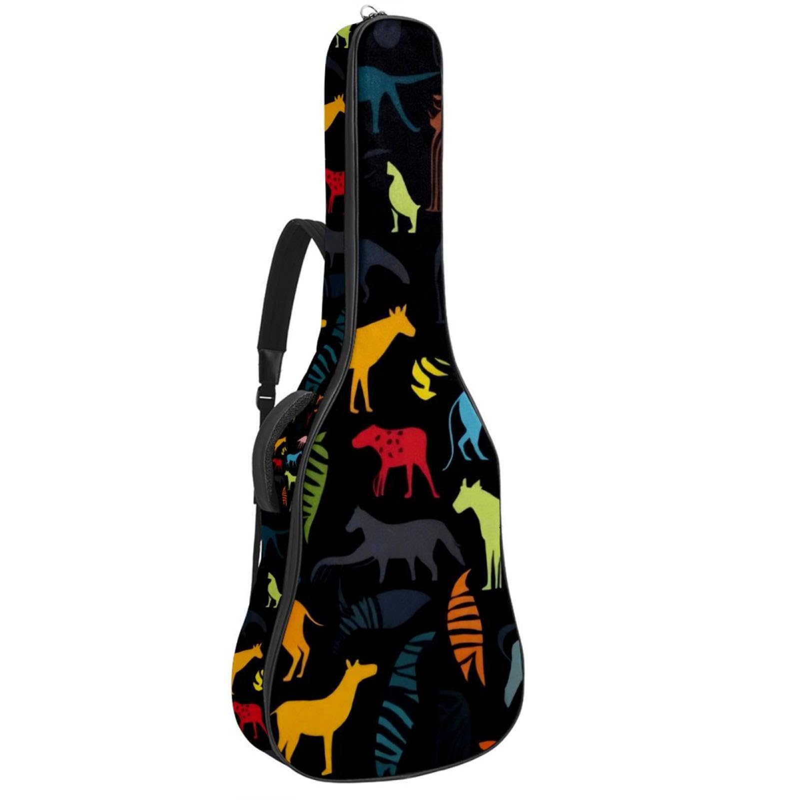 Housse de guitare étanche multicolore avec compartiment accessoires et poches - 8